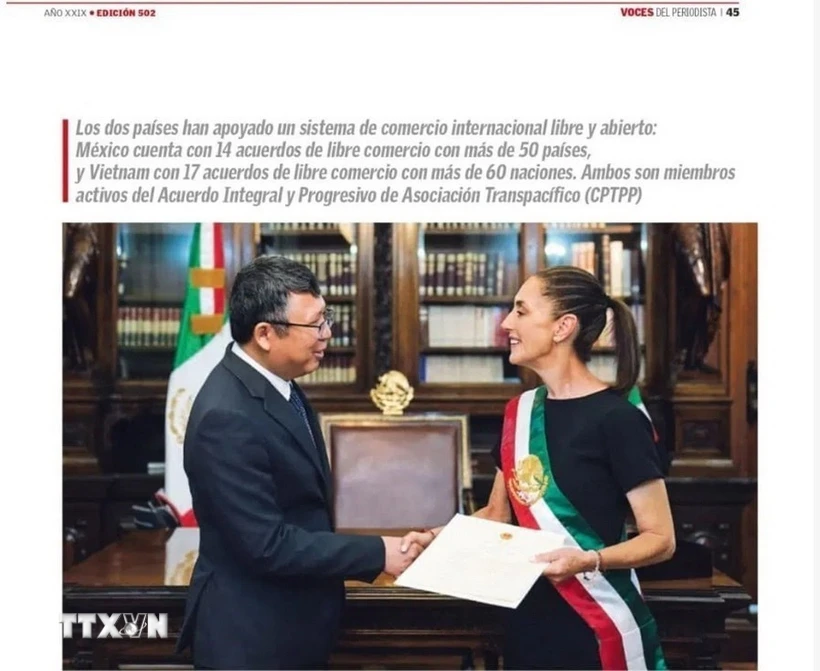 Báo chí Mexico đồng loạt đưa tin kỷ niệm 50 năm quan hệ Việt Nam-Mexico